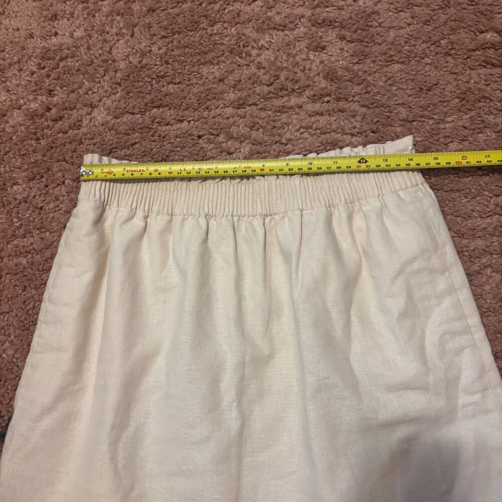 J Crew Mini Skirt Size 6 Linen Blend Re-Imagined Light Sand/Beige Lined Beach - Picture 7 of 9